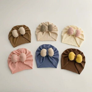 帽子 ベビー 新生児 女の子 泉門保護 おでこ保護 かわいい リボン付き 包み込む かぶり帽 再生繊維 接触冷感 ソフトキャップ 赤ちゃん 乳児 幼児用 普段使い お出かけ