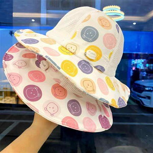 バケットハット キッズ 男の子 女の子 ベビー用 韓国風 つば広 UVカット 日よけ帽子 メッシュ素材 通気性 クマ柄 サイズ調整可能 あご紐付き 夏 カジュアル シンプル ポリエステル