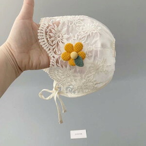 ハット ベビー 女の子 赤ちゃん 乳幼児 レース フリル プリンセス 宮廷風 エレガント 日よけ 遮光 薄手 軽量 接触冷感 通気性 再生繊維 春夏 お出かけ 散歩 普段使い