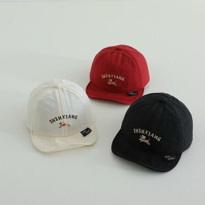 キャップ ベビー 男の子 女の子 夏用 薄手 速乾 UVカット 日よけ 熱中症対策 柔らかつば ショートブリム ポリエステル 軽量 通気性 サイズ調整可能 ワンポイント 犬柄刺繍 赤ちゃん 帽子