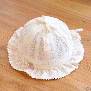 帽子 ベビー 赤ちゃん 新生児 女の子 春 夏 秋 UVカット 日よけ 日焼け防止 バケットハット サンハット 綿 コットン かわいい 涼しい サイズ調整可能