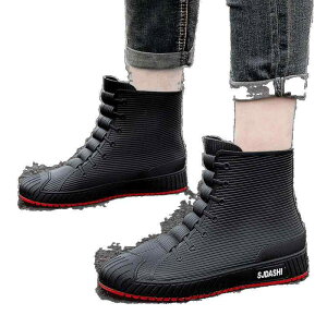 レインブーツ メンズ 男性用 ショート丈 PVC素材 防水 滑り止め 厚底 耐摩耗性 作業用 仕事用 キッチン 洗車 釣り 農業 ガーデニング アウトドア 雨の日 普段使い 晴雨兼用