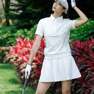 ゴルフウェア レディース セットアップ 半袖トップス タイトショートスカート UVカット 接触冷感 ポロシャツ ゴルフスカート テニス フィットネス スポーツ トレーニング 夏用 ポリエステル