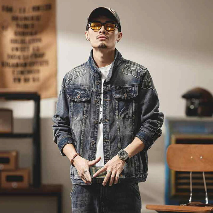 ジャケット メンズ 男性用 Gジャン デニムアウター ブルゾン ビッグ 