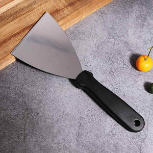 ターナー ステンレス製 大型 三角形 斜め口 調理用 ピザ 鉄板焼き ステーキ パンケーキ クレープ 製菓 ベーキング フライ返し プラスチックハンドル ブラック モダン シンプル キッチンツー