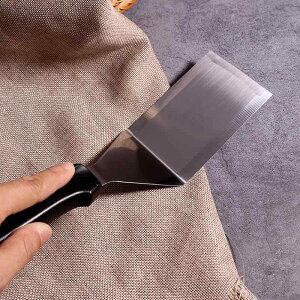 フライ返し ステンレス製 調理ヘラ ピザ 鉄板焼き ステーキ パンケーキ クレープ お好み焼き ハンバーグ 炒め物 製菓用 中サイズ 多機能 黒柄 キッチンツール