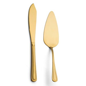 製菓ツール ステンレス製 ケーキサーバー パンナイフ 2点セット ホールケーキ 誕生日ケーキ ピザ スライス 取り分け用 高級感 ウェディング デザート ベーキングツール シルバー ゴールド