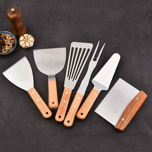 キッチンターナー フライ返し ブナ材ハンドル ステンレス製 鉄板焼き 調理器具 ステーキ ケーキ バーベキューツール 耐熱性 火傷防止 肉魚野菜対応