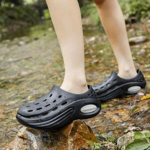 サンダル メンズ 男性 水陸両用 穴あき EVA素材 軽量 厚底 身長アップ 滑り止め アウトドア レジャー 釣り 夏用 外履き カジュアル ホワイト ブラック カーキ