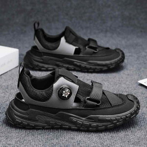 サンダル メンズ 夏用 アウトドア スポーツ カジュアル メッシュ 通気性 ダイヤル式 厚底 ゴム底 ウォーターシューズ ビーチサンダル ドライビングシューズ 水陸両用 防滑性 複数色展開