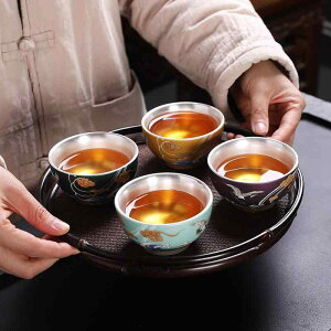湯呑み 茶碗 純銀 陶磁器製 大容量 セット 単品 家庭用 オフィス用 普段使い 来客用 高級感 ギフト 贈り物 東洋風 シンプル 上品 紫 黄 緑 青 多彩なカラーバリエーション