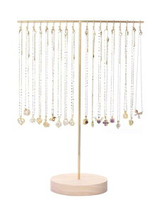 アクセサリースタンド シンプル アイアン製 ネックレス ペンダント 吊り下げ式 収納 ディスプレイ 卓上 家庭用 店舗用 ブラック ホワイト ゴールド