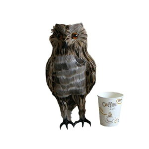 置物 リアルなフクロウ 模型 オブジェ 精巧な羽毛装飾品 インテリア デコレーション 撮影小物 ディスプレイ雑貨 ホワイト カラフル 多用途