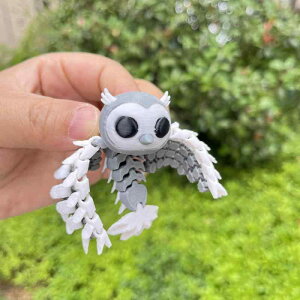 フィギュア フクロウ リアル 精巧 関節可動 3Dプリント PLA素材 工芸品 オブジェ 模型 コレクション 欧風 ユニーク インテリア ディスプレイ 卓上装飾