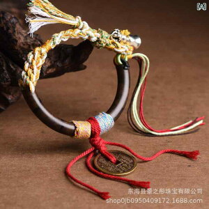 ブレスレット レディース 沈香 銅製 山鬼花銭 数珠ブレスレット 魔除け 民族風 チベット式 レトロ アンティーク調 個性的 手作り コレクションアイテム