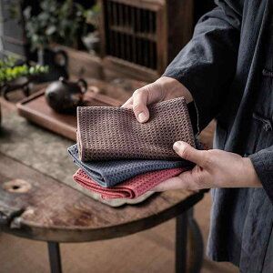 茶巾 禅風 上品 和モダン 落ち着いた雰囲気 茶道 茶器 茶卓用 吸水性 速乾性 布製 拭き布 テーブルクロス 多目的 高級感のある無地 シンプルデザイン 柔らかい肌触り 和室 リビング インテリ