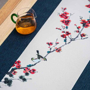 テーブルランナー 両面使える 防水 はっ水 撥水加工 汚れ防止 中華風 モダンチャイニーズ 禅風 和モダン ティーテーブル お茶会 来客 おもてなし 茶道 ポリエステル素材 リビング ダイニン