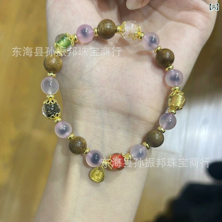 楽天市場】ブレスレット 男女兼用 ピンク シュガーハート瑪瑙 沈香 