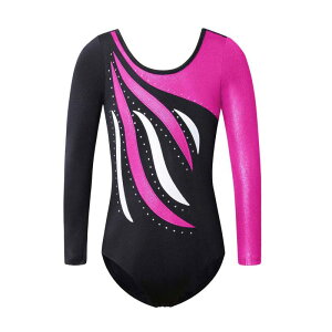 レオタード キッズ 女の子 体操服 ダンスウェア 練習着 発表会 舞台衣装 競技用 ホットスタンプ 箔押し加工 刺繍 プロ仕様 フィットネス ヨガ ポリエステル スパンデックス 伸縮性 吸湿速乾