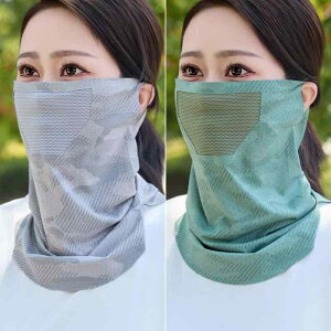 フェイスマスク メンズ UVカット 接触冷感 夏用 耳かけ式 フルフェイス ネックガード サイクリング 釣り スポーツ アウトドア 迷彩柄 マスク