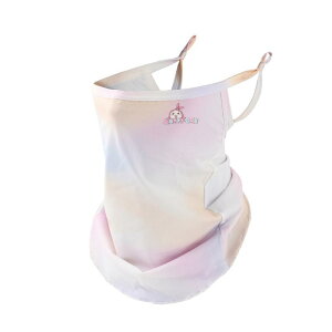 フェイスカバー ネックカバー 女の子 子供用 キッズ 夏用 接触冷感 UVカット 日焼け防止 薄手 軽量 グラデーションカラー 速乾性 通気性 かわいい 日よけ対策 ネックガード