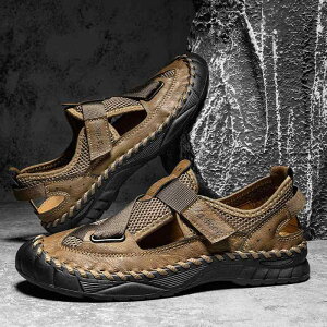 サンダル メンズ 男性用 大きいサイズ カジュアルシューズ 運転用 ドライビングシューズ コンフォートシューズ 本革スエード メッシュ 通気性 蒸れにくい マジックテープ つま先保護 普段