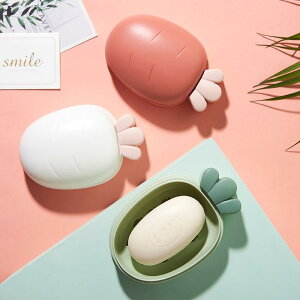 ソープディッシュ 家庭用 ソープケース プラスチック製 蓋付き 水切り 速乾 穴あけ不要 貼り付け 壁掛け バスルーム 洗面所 おしゃれ 高級感 グリーン ホワイト ローズピンク ピンク