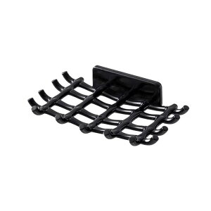 石鹸置き ソープディッシュ バスルーム 浴室 壁掛け ウォールマウント 吸盤式 水切り 排水 収納ラック 家庭用 洗面所 穴開け不要 ドリル不要 PS樹脂製 高級感 フック付き アイボリー ブラッ