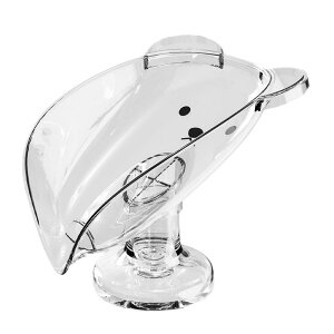 ソープディッシュ 石鹸置き 石けん置き 水切り 吸盤式 穴開け不要 壁掛け 家庭用 浴室 洗面所 洗面台 小物収納 バスルーム収納 高級感 プラスチック製 樹脂製 クリア 透明 クリーム グレー