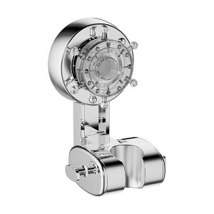 シャワーフック シャワーヘッドホルダー 吸盤式 穴あけ不要 賃貸OK 可動式 高さ角度調整 浴室用 バスルーム 簡単設置 強力吸着 ABS樹脂製 メッキ加工 明るいシルバー ガンメタリック マット