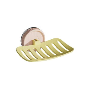 ソープディッシュ 吸盤 壁掛け 穴あけ不要 バスルーム 洗面所 石鹸置き カラフル ポップカラー 多幸感スタイル ABS樹脂製 水切り 速乾 衛生 整理収納