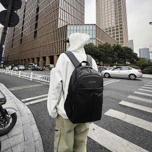 リュックサック メンズ シンプル ビジネス カジュアル ノートパソコン収納 15インチ対応 防水 ポリエステル素材 アウトドア 登山 旅行 通学 学生 バックパック 普段使い 鞄 グレー ブラック