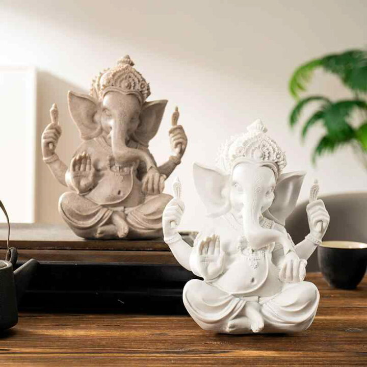 楽天市場】樹脂置物 ガネーシャ 神像 東南アジア インド エスニック 