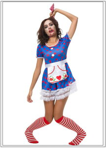 仮装衣装 レディース ハロウィン サーカス ピエロ 道化師 燕尾服 欧米風 ステージ イベント 仮装パーティー コスプレ ポリエステル 赤 レッド