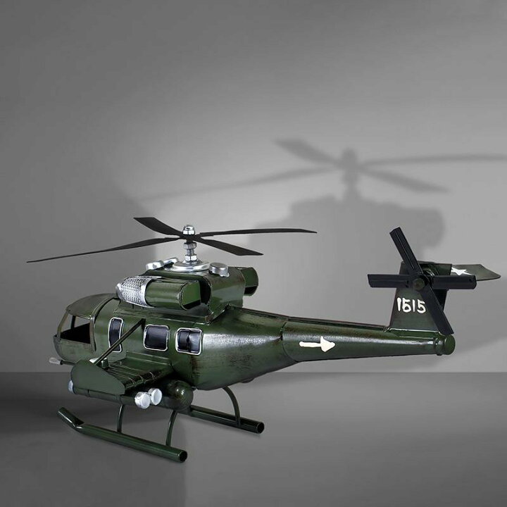 楽天市場】ヘリコプター模型 アメリカン アパッチ ブリキ 金属 手工芸 