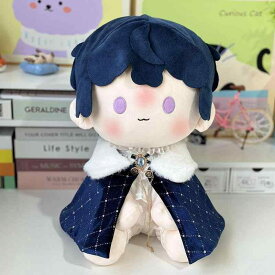 ドール服 40cm コットンぬいぐるみ 箔押し チェック柄 ベルベット フード付き ケープ マント ポンチョ 普段使い 着せ替え ドールウェア ファッションアイテム