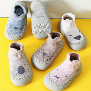 ベビーソックス 赤ちゃん フロアソックス キャラクター柄 かわいい動物柄 滑り止め付き やわらか底 ファーストシューズ 学歩用 脱げにくい 綿素材 通気性 ルームシューズ 室内履き