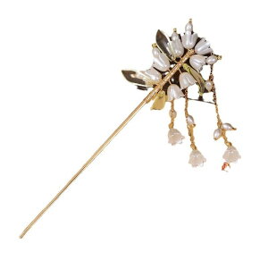 簪 レディース 新しい中国風 ネオチャイニーズスタイル シンプル メタル 高級感 夏 まとめ髪 アップヘア 古風 和風 花モチーフ 髪飾り ヘアアクセサリー チーパオ 普段使い イベント シック