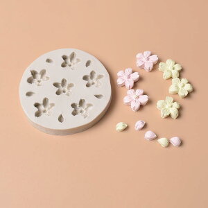 シリコンモールド 桜 花びら 花弁 水滴柄 チョコレート フォンダン ガムペースト 石膏 アロマワックスバー ケーキ型 製菓型 ベーキングツール スイーツデコレーション クラフト 手作り DIY