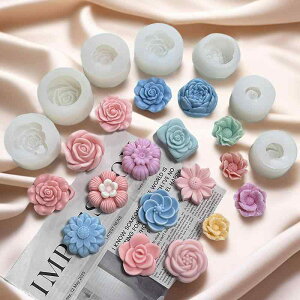 シリコンモールド バレンタインデー DIY 花 バラ 牡丹 桜 フラワー型 チョコレート ケーキ スイーツ 手作り石鹸 アロマキャンドル クラフト型