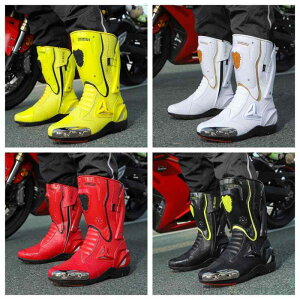 バイクブーツ メンズ オートバイ ライディングシューズ オフロード レーシング スポーツプロテクション 滑り止め 耐摩耗 軽量 衝撃吸収 ハイカット ツーリング バイク用靴