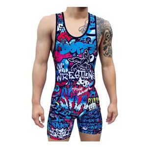 レスリングウェア メンズ ボディスーツ コンプレッションウェア スパッツ タイツ スポーツ フィットネス ジム トレーニング ランニング ジョギング ウエイトリフティング 速乾 伸縮 ポリエ