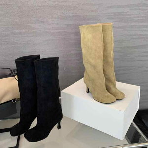 ショートブーツ レディース ウエスタンブーツ クシュクシュブーツ ピンヒール ハイヒール 細ヒール ラウンドトゥ 超繊維 本革 撥水 防滑 保温 耐摩耗 脚長効果 ファッション デイリー カジ