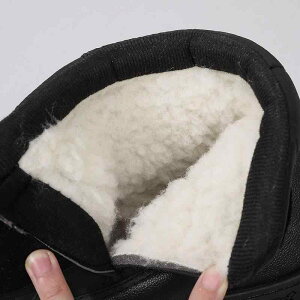 コンフォートシューズ スノーブーツ 中高年 男女兼用 防寒 保温 あたたかい 冬用 コットンブーツ 厚手 裏ボア フェイクファー 雪靴 厚底 フラットソール 面ファスナー 布地 耐摩耗 通気性 カ