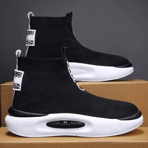 スニーカー メンズ 男性用 ソックススニーカー スリッポン ハイカット 厚底 トレンド カジュアル 通気性 軽量 伸縮性 ストレッチ メッシュ ゴム底 夏 普段使い タウンユース スポーツ