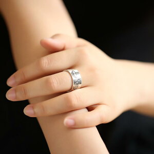 リング メンズ 指輪 男性用 S925 タイシルバー 銀 ホルスの目 法眼 いぶし加工 アンティーク ヴィンテージ レトロ 神秘的 開口 調節可能 人差し指 幅広 ワイドリング