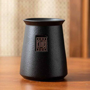 茶器 茶道道具六君子 収納筒 茶筒 茶道具入れ 卓上ペン立て ペンスタンド ミニ花瓶 一輪挿し 黒陶 粗陶 陶器製 和風 和モダン おしゃれ 事務用品 小物入れ デスク収納 ツールスタンド