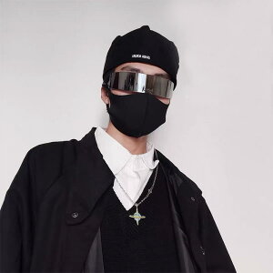 サングラス ユニセックス サイバーパンク SF 未来型 異形デザイン LEDライト UV400カット ファッションアイウェア 個性派 リムレスPC素材 パーティー クラブ イベント ダンス フェス ストリート