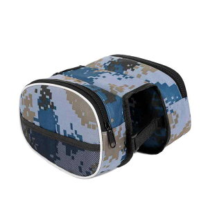 自転車バッグ マウンテンバイク サイクリング フレーム トップチューブバッグ オックスフォード生地 5L 大容量 収納 ポータブル サイクルアクセサリー ブラック マリンブルー ヒョウ柄 アー