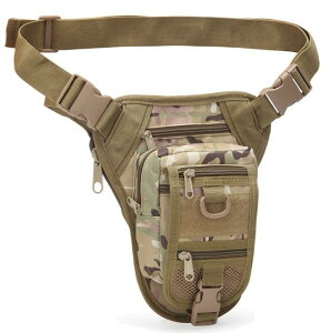 ウエストバッグ 男女兼用 迷彩柄 アウトドア スポーツ 登山 トレッキング 大容量 防水 軽量 多機能 ボディバッグ ヒップバッグ ドロップレッグバッグ オックスフォード生地 釣り サバイバル